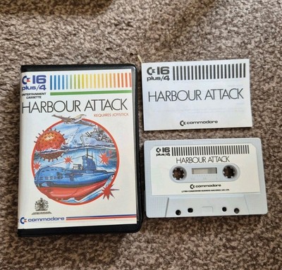 Harbour Attack Commodore C16 plus 4 Spiele komplett getestet siehe Bild sehr guter Zustand 