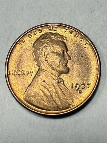 * 1937-S RED BU LINCOLN CENT (UPGRADE THAT SPOT IN YOUR SET)- PRICED TO SELL 🔥*
