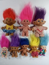 8 - Troll Dolls Ace Treasure Troll With Jewels Russ Uneeda Applause Vintage 90s