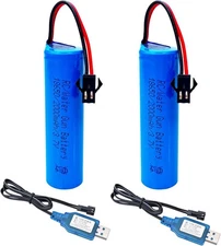 2 PACK 3.7V 2000mAh ( 3.7v 1200mah battery upgrade) Li-ion Rechargeable... 