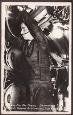 Listening for Enemy Submarines RPPC - Whitaker Real Photo Postcard