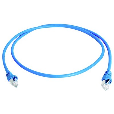 Telegärtner 100008538 RJ45 Netzwerkkabel, Patchkabel CAT 6a S/FTP  Blau Flamm...