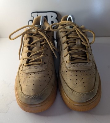 Nike Air Force 1 Low GS Wheat Flax Gum Timberland Style Sneaker UK 4 Gebraucht