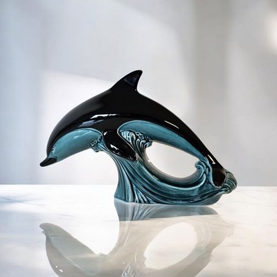 Porzellan Delfin original Poole Pottery England Skulptur Figur