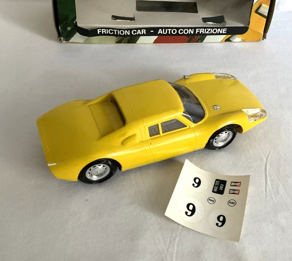 Lote 2 calcomanías MarcToys 303: '64 Porsche 904 Italia plástico 1:21 vintage años 70 ¡NUEVO EN CAJA! Foto 4 de 4