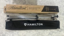 Hamilton KB900B Folding Music Stand w/black carrying Bag Chrome finish.