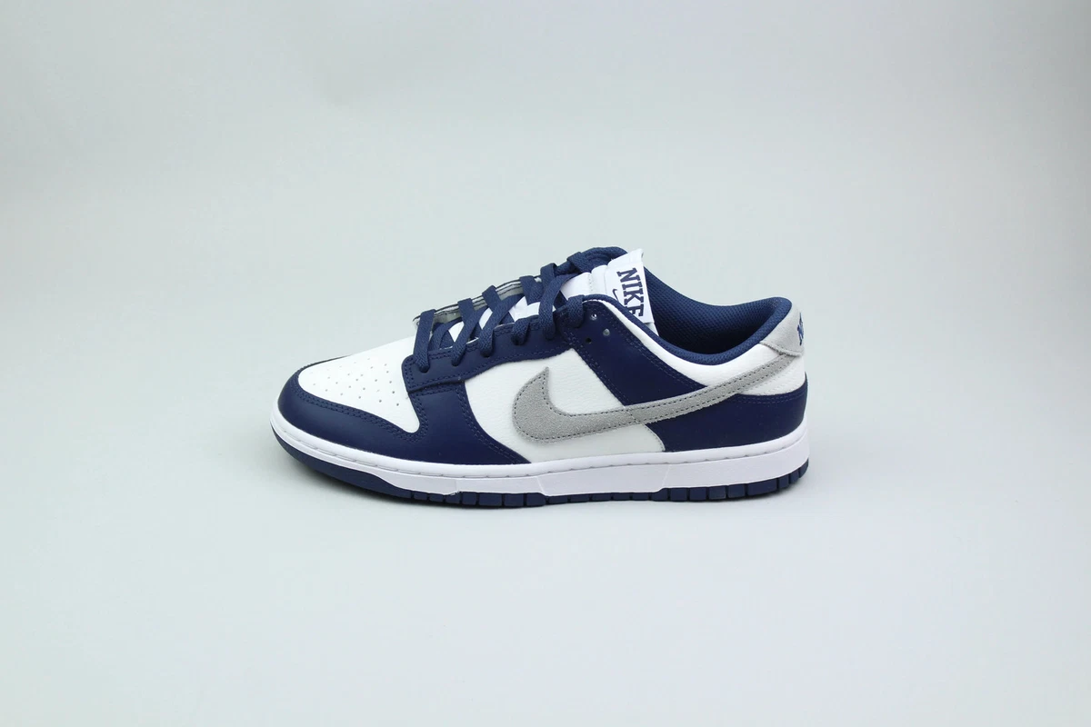 Nike Dunk Low White Midnight Navy | eBay