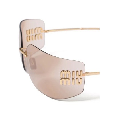 MIU MIU MU 54YS ZVN20F Pale Gold Pink Mirror Women Wrap  display picture 1