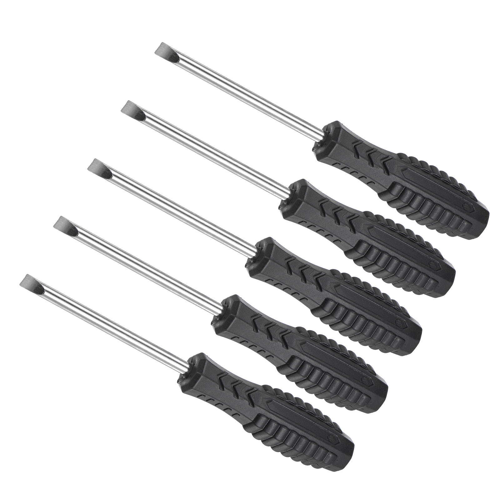 5pcs 5.0mm Slotted Screwdriver Set with Anti-Slip Handle 145mm
