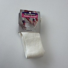 VTG Socks Mens 9-11 White No Nonsense Fashion Accents Slouch USA Made 1990s 307