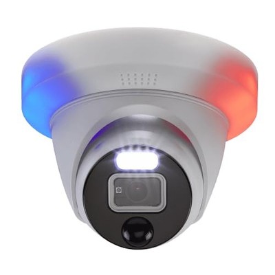 Swann Add-On NVR Flashing Light Dome Security Camera with Sensor Spotlight