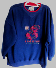 VINTAGE 1980's OR 1990's EXPRESS ATHLETIQUE OVERSIZE SWEATSHIRT Navy