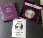 1990 S Proof $1 American Silver Eagle Dollar