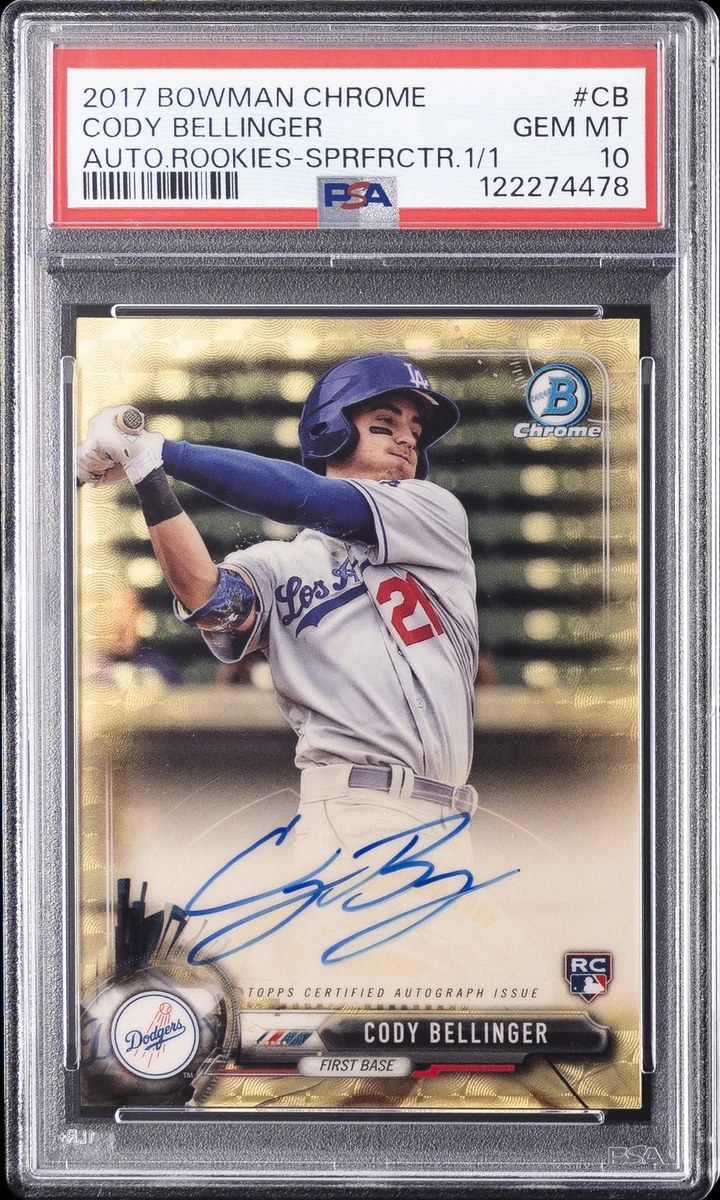 スポーツ選手 bowman chrome cody bellinger auto Cody Bellinger Professional Sports Authenticator (PSA) Baseball