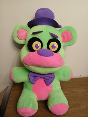 FNAF Five Nights at Freddy's Blacklight Freddy 20'' Jumbo Plush Green Pink Toy