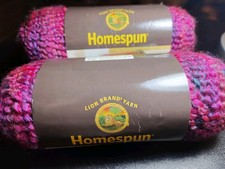 Lion Brand Homespun Yarn AMBROSIA Lot Of 2 Skeins 6 Oz Bulky ~ Made In USA