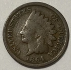 1864 Bronze - Indian Head Cent - Exact Coin Imaged #IND251