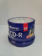 Memorex CD-R 50 Pack 52X 700Mb 80 Min Recordable Compact Discs Container Sealed