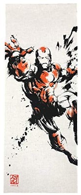 Marushin Tenugui Marvel Iron Man Sumi-e style/Iron Man 100% cotton Made in Japan