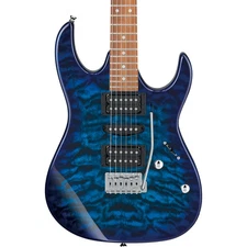 Ibanez GRX70QATBB RX Gio 6-String Electric Guitar, Transparent Blue Burst