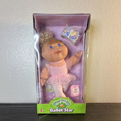 Cabbage Patch Kids Ballet Star Blonde Curly Hair Doll Original Box Outfit Tiara 