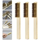3 Pcs Petite Brosse Metallique En Laiton Pour Le Nettoyage Domestique