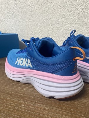 Hoka Bondi 8 Herren Laufschuhe Gr 43 1/3 Blau/rosa Neu OVP