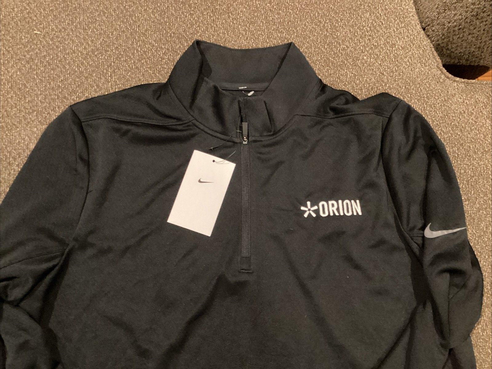 Nike Golf Quarter Zip Mens M New With Tags ORION Financial Logo Lightweight