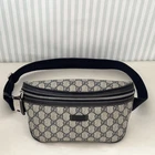 GUCCI GG Imprime 233269 Navy Canvas Leather Waist Bum Bag Crossbody Fanny Italy