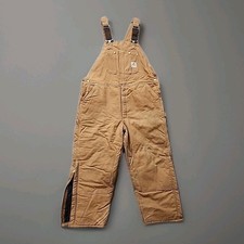 Vintage Carhartt Brown Duck Insulated Bib Overalls Men s 42 x 32 USA Workwear