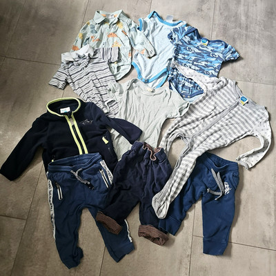 cool Jung Kleidungspaket Räuber Jungen Gr 74  10 tlg. Hose Jacke Body Strampler