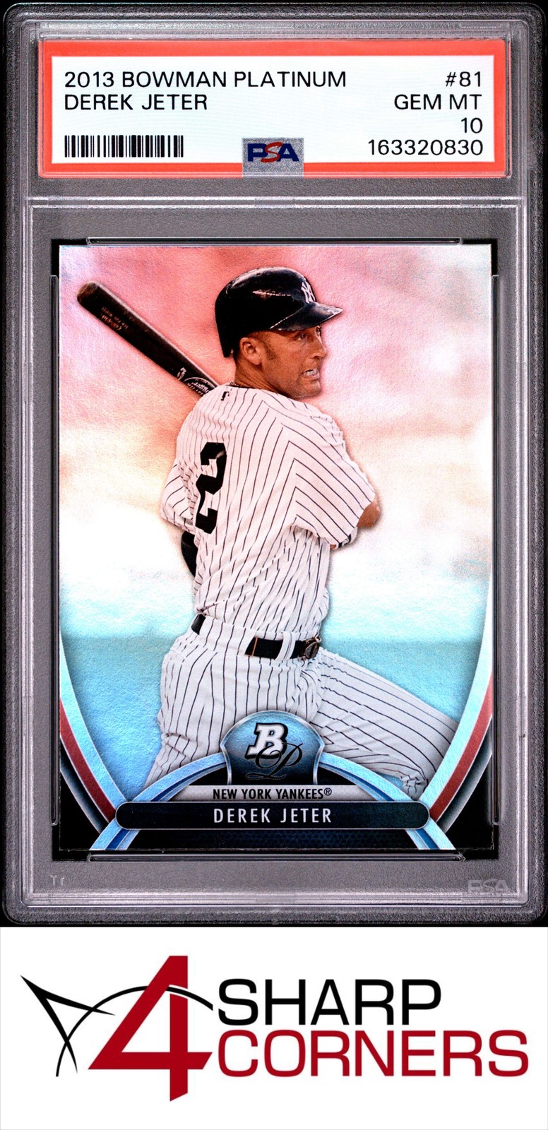 2013 BOWMAN PLATINUM #81 DEREK JETER YANKEES HOF PSA 10 view 1