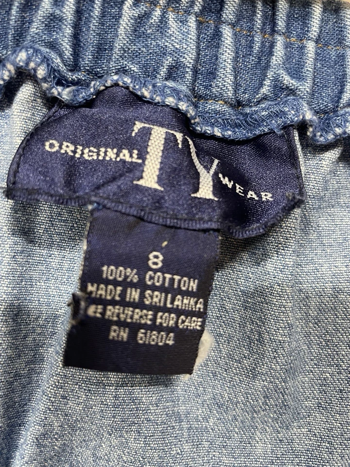 Original Ty Wear Vintage Midi Denim 90's Western Cottage Core Y2K SZ 8 Skirt - Image 3 of 4