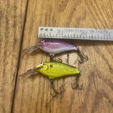 Vintage LOT 2 Mister Twister Sportfisher Shad Rap Crankbaits BALSA FISHING LURES