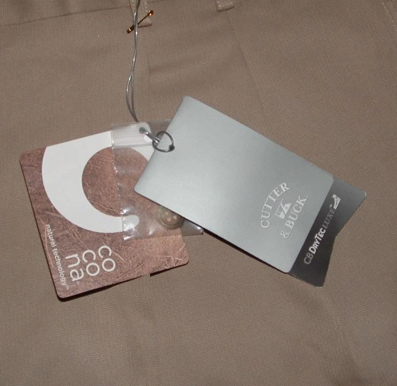 NEW NWT Big Men Sz 46 Tan Pleated Front DryTec Luxe UPF 50+ Shorts CUTTER & BUCK - Image 4 of 4