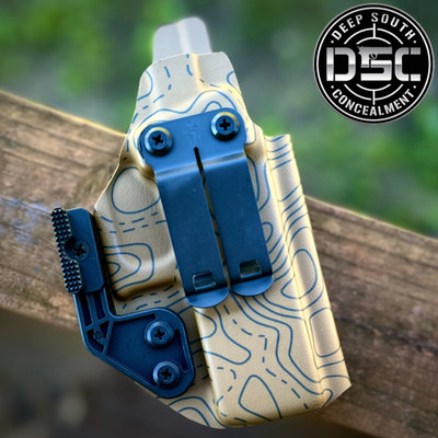 Ruger RXM Desert Tan Topography Design RH IWB Concealment Holster