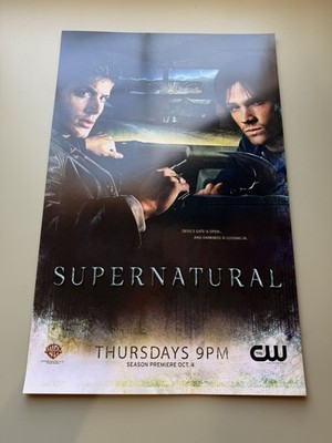 Supernatural 2007 Season 3 Promo Poster Jensen Ackles Jared Padalecki 11x17 