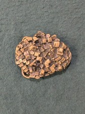 Vtg. Brutalist Abstract Brass Belt Buckle For 1.25" Belt 2.25" Long