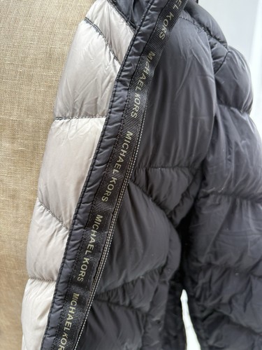 Michael Michael Kors Women's Black 3/4 Down Packable Coat Jacket XL Hood / Bag - Picture 11 of 15