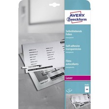 Avery-Zweckform 3482 Self Adhesive Film DIN A4 Clear Laser Printer