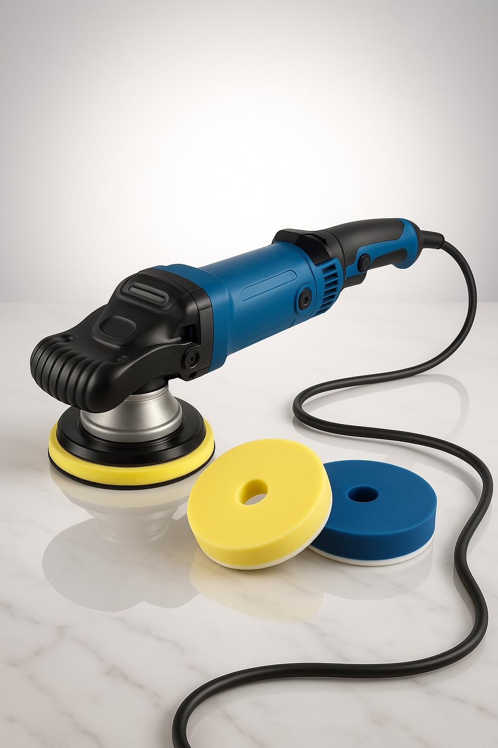 NEW! 8 Amp 6 in. Forced-Rotation Dual-Action Polisher Kit with Compounding & Po