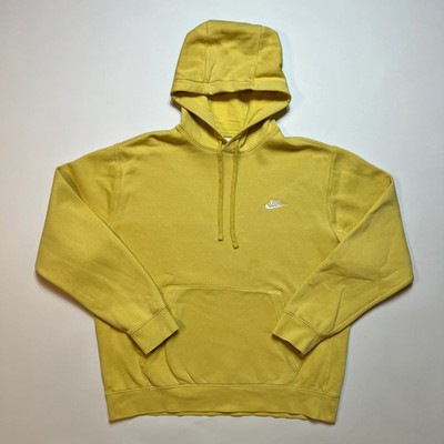 Nike Air Essentials Retro Hoodie Pullover Kapuzenpullover Herren gelb L 