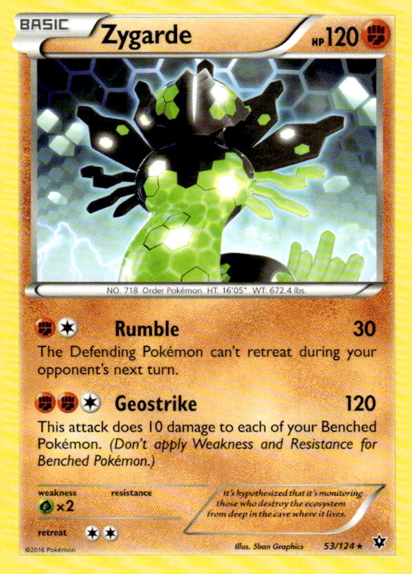 Zygarde 53 Pokemon XY Fates Collide 53/124 MP