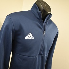 Adidas Golf Jacket 1/2 Zip Fleece Pullover Blue Long Sleeve Mens Size Small