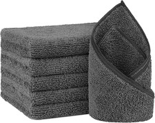 6-Pack Grey Hand Towels - Quick Drying & Absorbent Microfibre Gym Towels 16X28