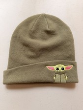 Disney Star Wars Baby Yoda Embroidered Knit Beanie Hat The Mandalorian OSFM