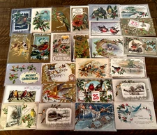 Lot of 25~CHRISTMAS & NEW YEAR *Bird*  POSTCARDS with Birds-In Sleeves~j72