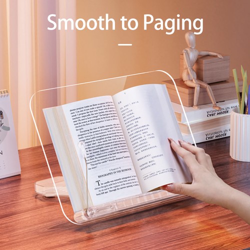(R23) Soporte para libros de escritorio soporte de lectura acrílico soporte para libros transparente para cocinar TDW - Imagen 5 de 12