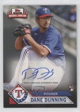 2021 Topps National Baseball Card Day 22/93 Dane Dunning Rookie Auto RC 03rx. rookie card picture