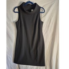 Vince Camuto Sleeveless Sheath Dress Funnel Neck Black